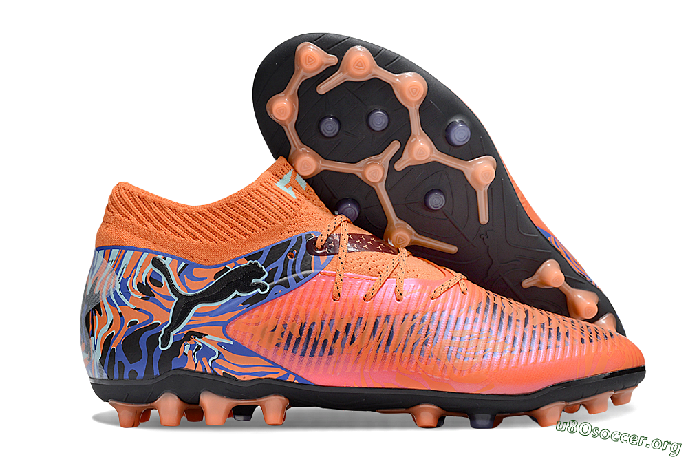 Puma Future 8 Ultimate MG Football Boots - Red/Blue/Black 2