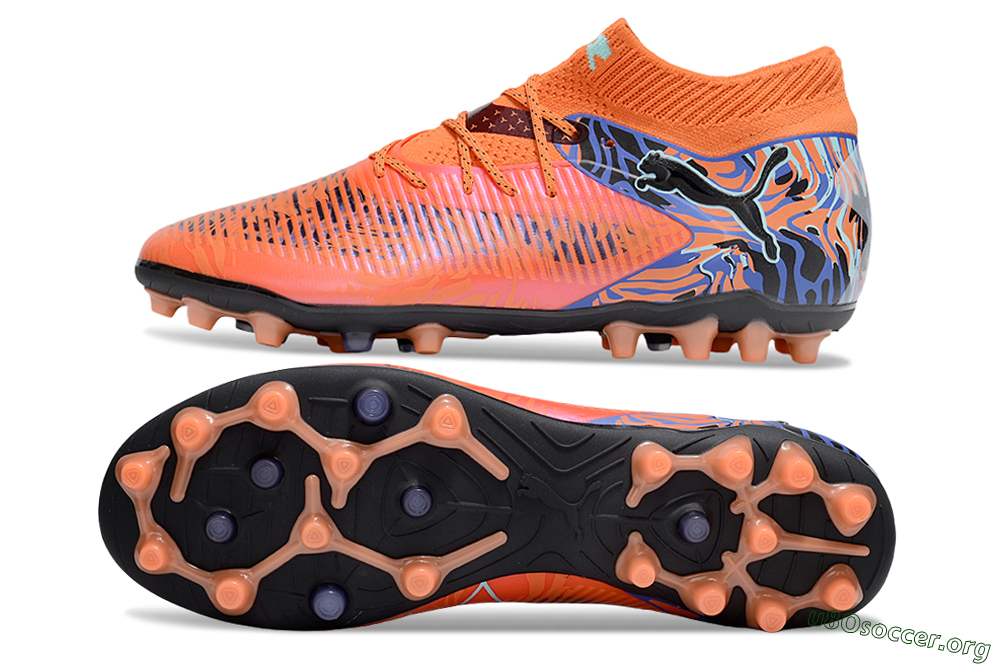 Puma Future 8 Ultimate MG Football Boots - Red/Blue/Black 1