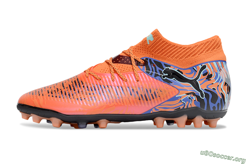 Puma Future 8 Ultimate MG Football Boots - Red/Blue/Black 3