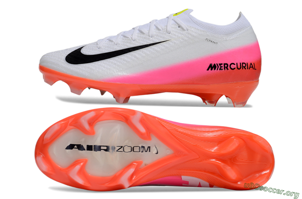 Nike Air Zoom Mercurial Vapor 16 Elite FG Football Boots - White/Black/Pink 1