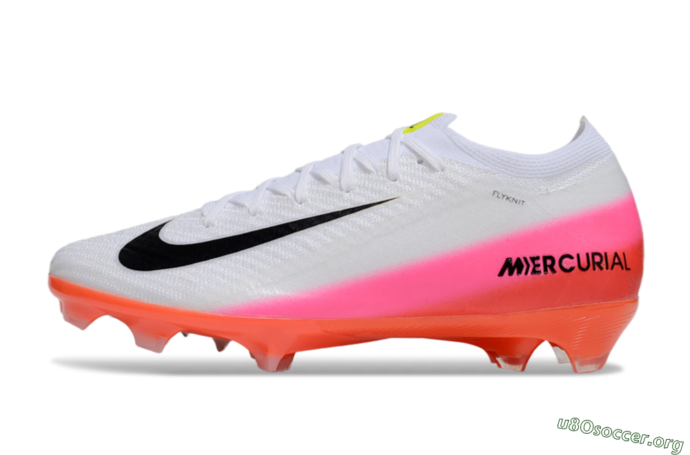 Nike Air Zoom Mercurial Vapor 16 Elite FG Football Boots - White/Black/Pink 3