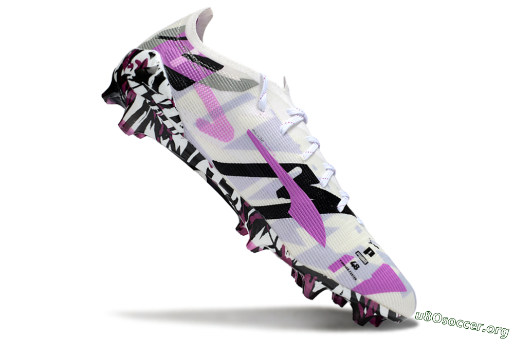 Puma Ultra 5 Ultimate FG Football Boots - White/Purple/Black 4