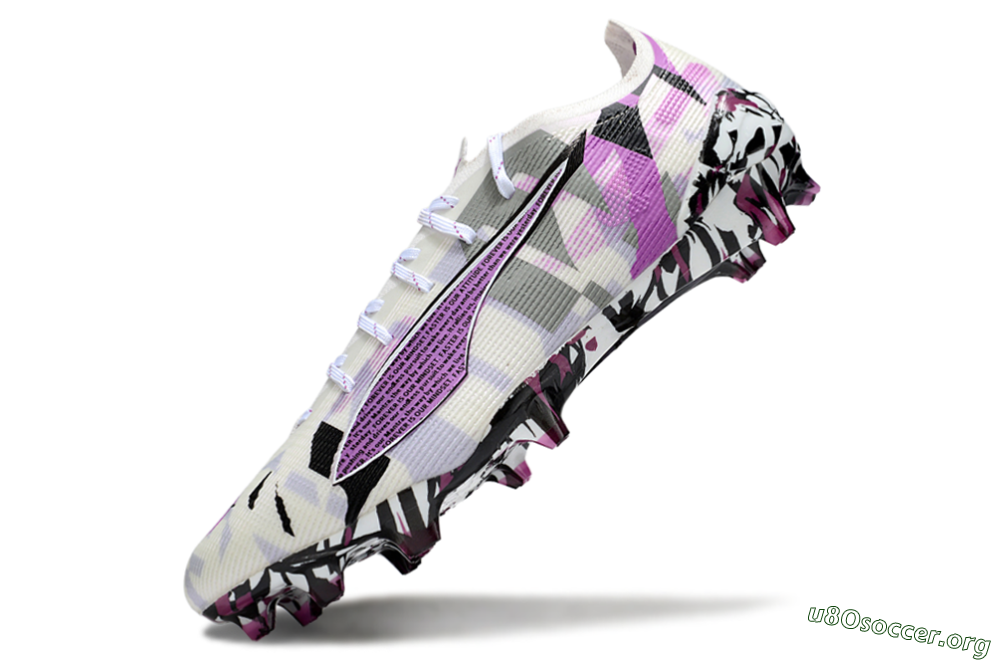 Puma Ultra 5 Ultimate FG Football Boots - White/Purple/Black 5