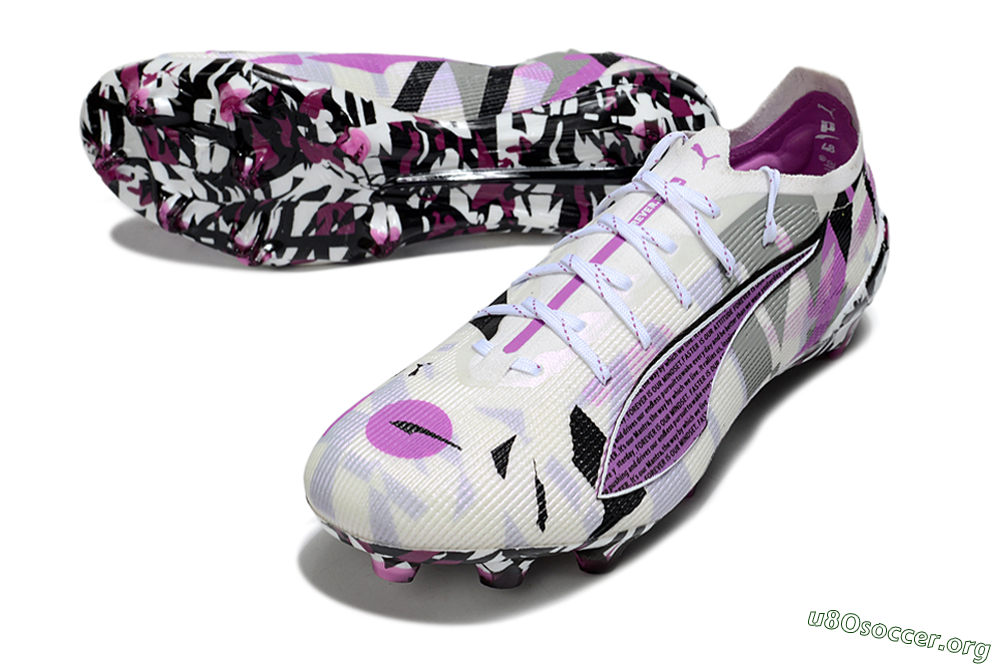Puma Ultra 5 Ultimate FG Football Boots - White/Purple/Black 0