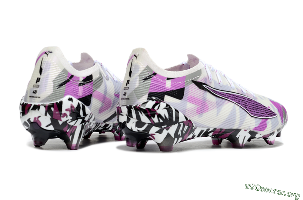 Puma Ultra 5 Ultimate FG Football Boots - White/Purple/Black 6