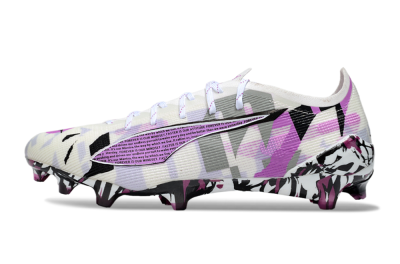 Puma Ultra 5 Ultimate FG Football Boots - White/Purple/Black