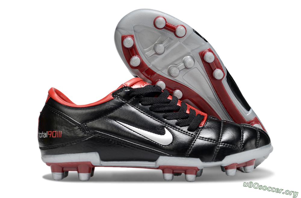 Nike Total 90 III FG Football Boots - Black/Red/White 2