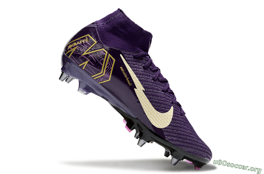 Nike Air Zoom Mercurial Superfly 10 Elite SG Football Boots - Purple/White/Gold 4