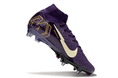 Nike Air Zoom Mercurial Superfly 10 Elite SG Football Boots - Purple/White/Gold