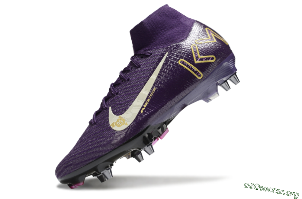 Nike Air Zoom Mercurial Superfly 10 Elite SG Football Boots - Purple/White/Gold 5