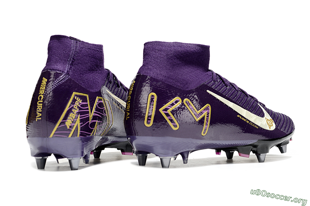 Nike Air Zoom Mercurial Superfly 10 Elite SG Football Boots - Purple/White/Gold 6