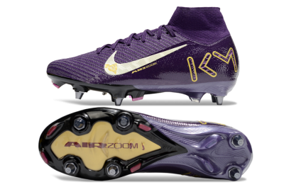 Nike Air Zoom Mercurial Superfly 10 Elite SG Football Boots - Purple/White/Gold