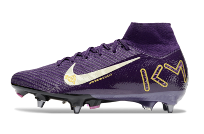 Nike Air Zoom Mercurial Superfly 10 Elite SG Football Boots - Purple/White/Gold