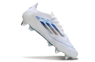 Adidas F50 Elite SG Football Boots - White/Blue/Silver