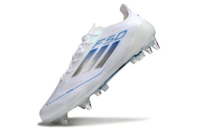 Adidas F50 Elite SG Football Boots - White/Blue/Silver