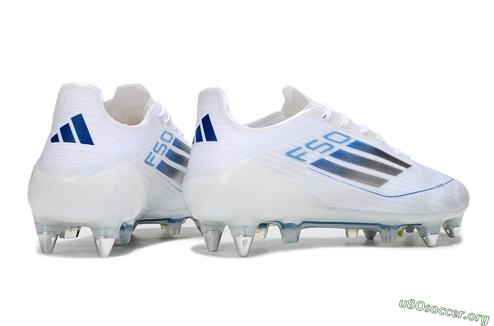 Adidas F50 Elite SG Football Boots - White/Blue/Silver 6