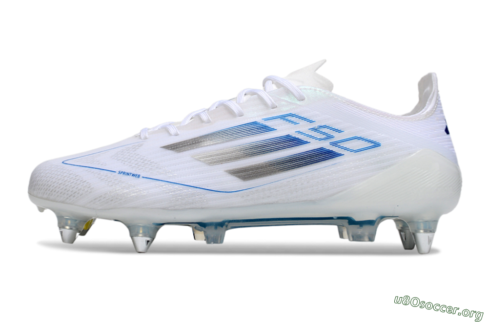 Adidas F50 Elite SG Football Boots - White/Blue/Silver 3