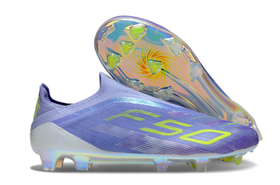 Adidas F50 Elite Laceless FG Football Boots - Purple/Yellow/White