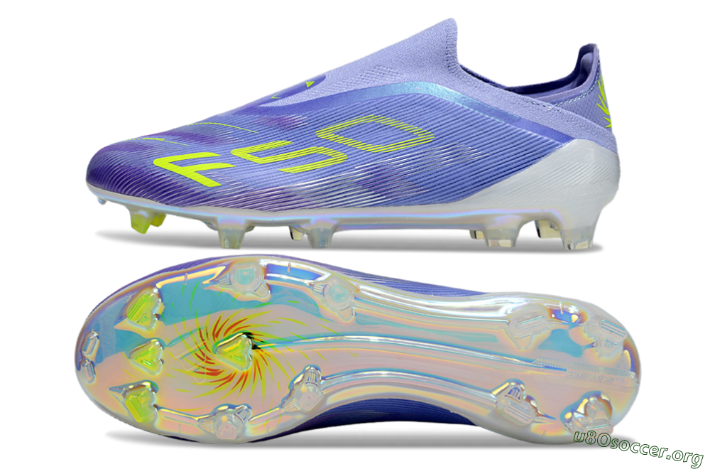 Adidas F50 Elite Laceless FG Football Boots - Purple/Yellow/White 1