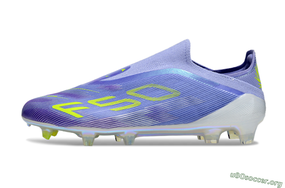 Adidas F50 Elite Laceless FG Football Boots - Purple/Yellow/White 3