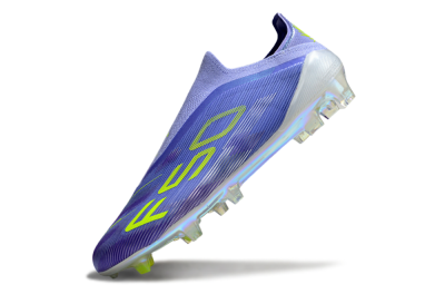 Adidas F50 Elite Laceless FG Football Boots - Purple/Yellow/White