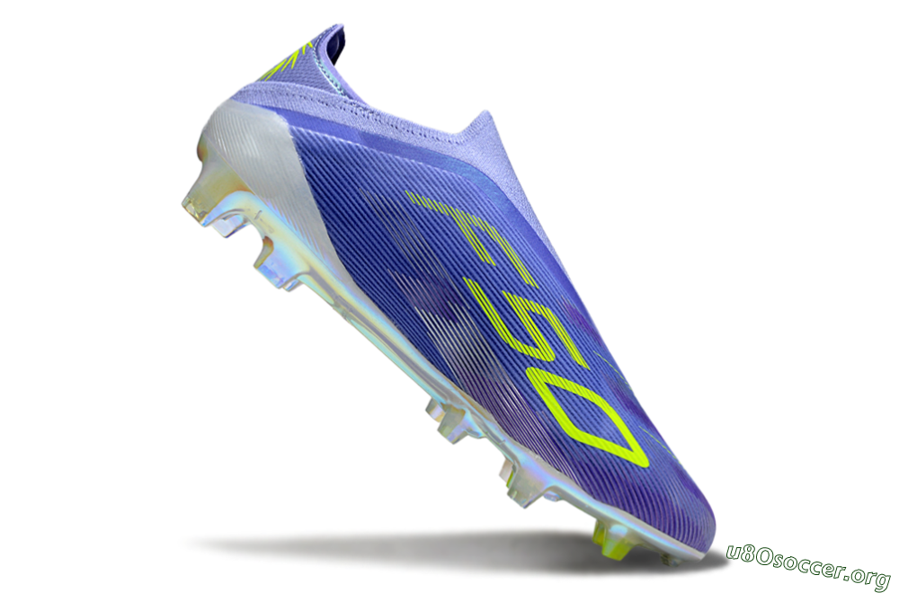 Adidas F50 Elite Laceless FG Football Boots - Purple/Yellow/White 4