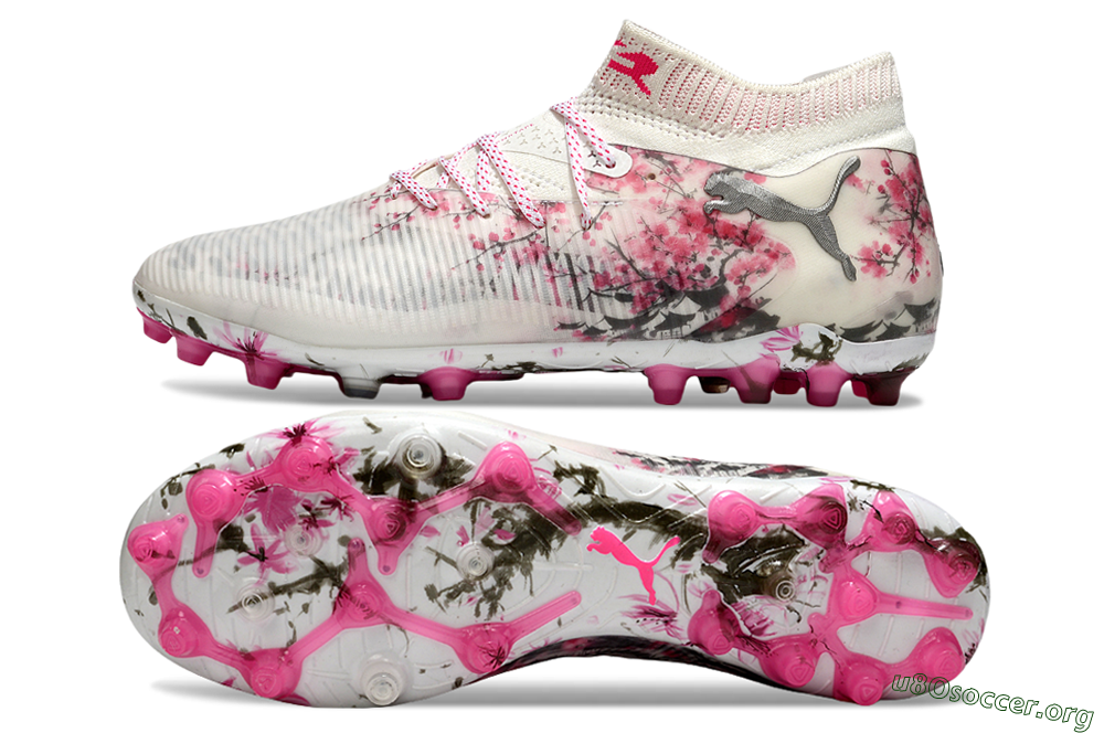Puma Future 8 Ultimate MG Football Boots - White/Black/Red 1
