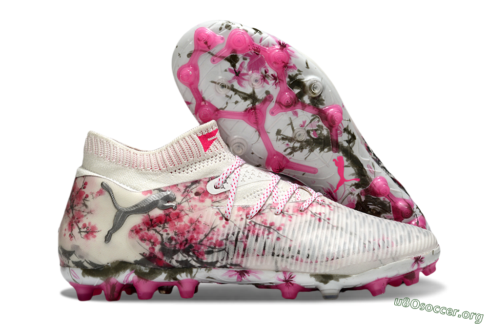 Puma Future 8 Ultimate MG Football Boots - White/Black/Red 2