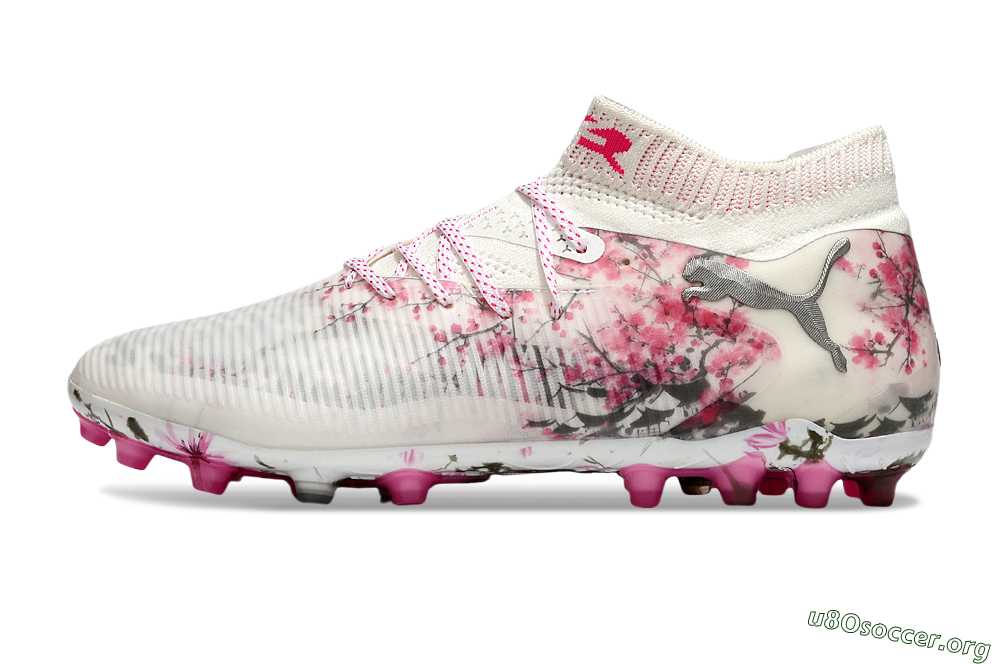 Puma Future 8 Ultimate MG Football Boots - White/Black/Red 3