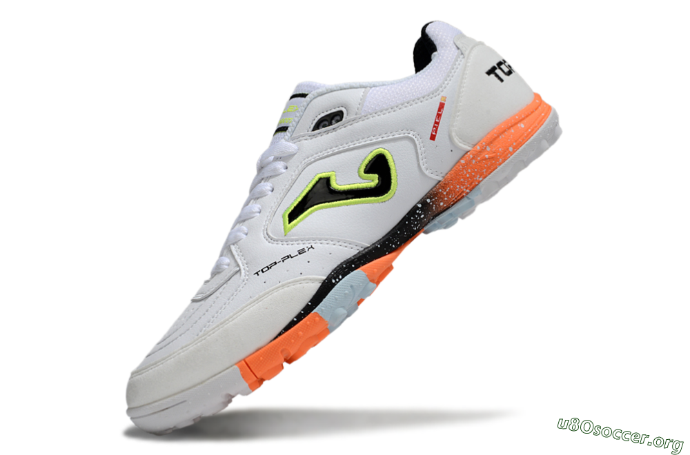 Joma Top Flex TF Football Shoes - White/Black/Yellow 5
