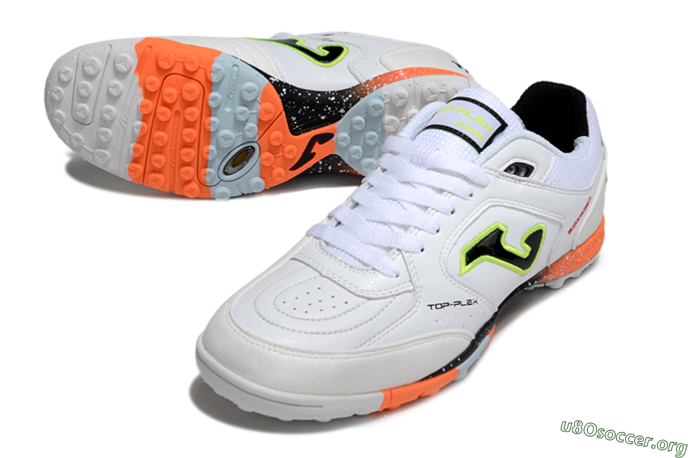 Joma Top Flex TF Football Shoes - White/Black/Yellow 0
