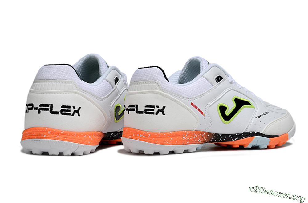 Joma Top Flex TF Football Shoes - White/Black/Yellow 6