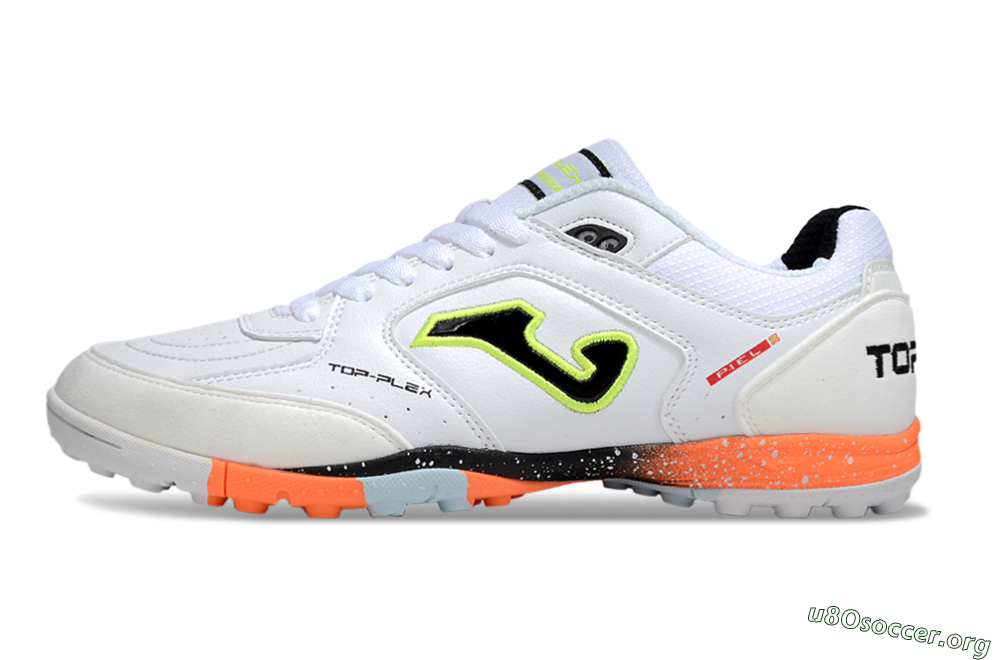 Joma Top Flex TF Football Shoes - White/Black/Yellow 3