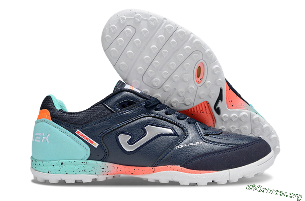Joma Top Flex TF Football Shoes - Blue/Silver/Jade 2
