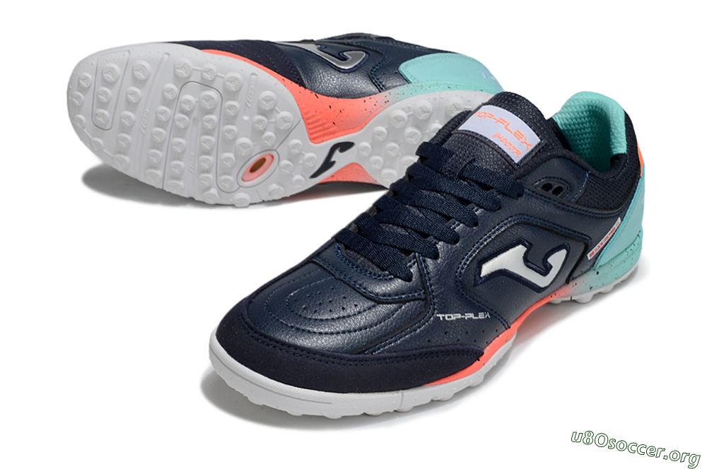 Joma Top Flex TF Football Shoes - Blue/Silver/Jade 0