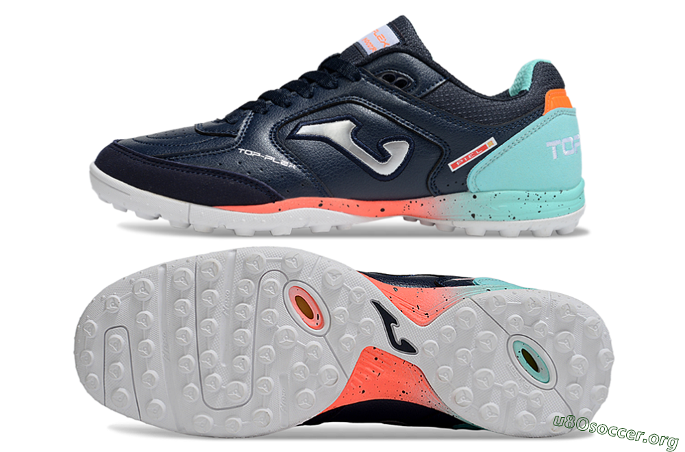 Joma Top Flex TF Football Shoes - Blue/Silver/Jade 1