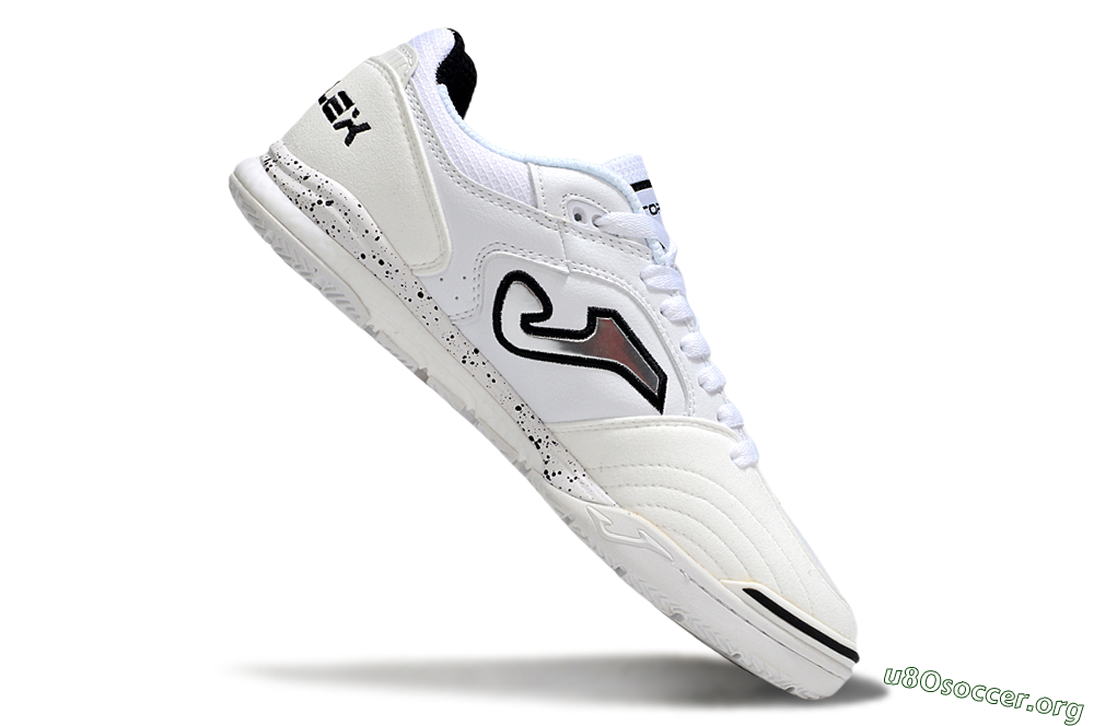 Joma Top Flex IC Football Shoes - White/Silver/Black 4