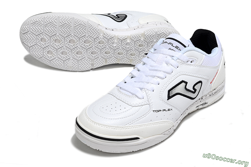 Joma Top Flex IC Football Shoes - White/Silver/Black 0