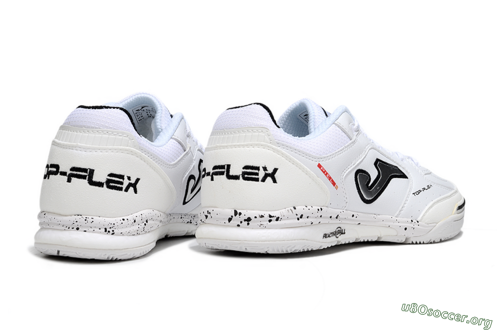 Joma Top Flex IC Football Shoes - White/Silver/Black 6