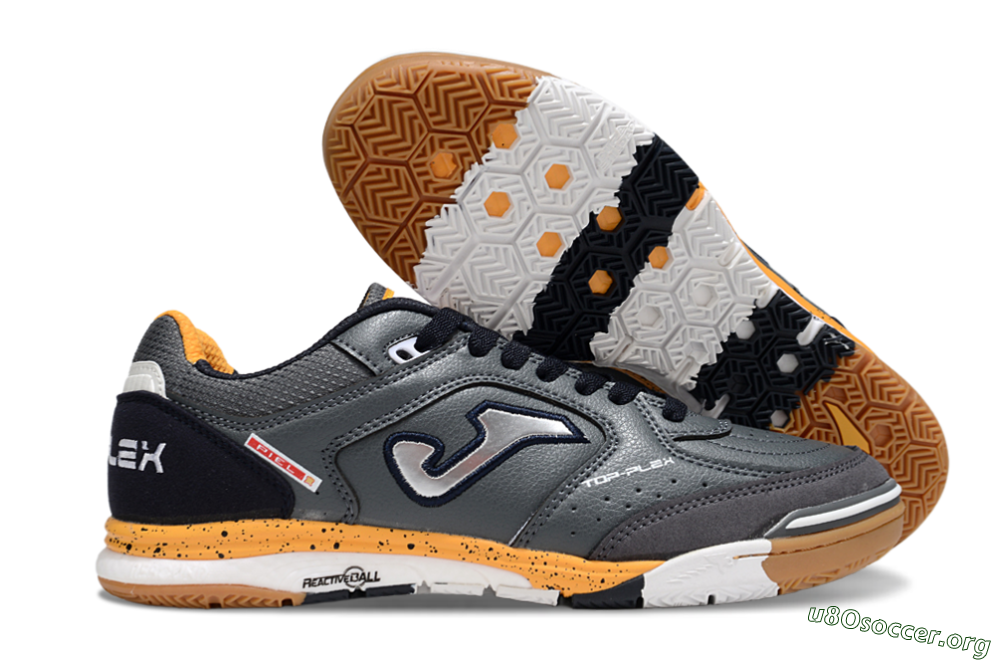 Joma Top Flex IC Football Shoes - Grey/Silver/Black 2