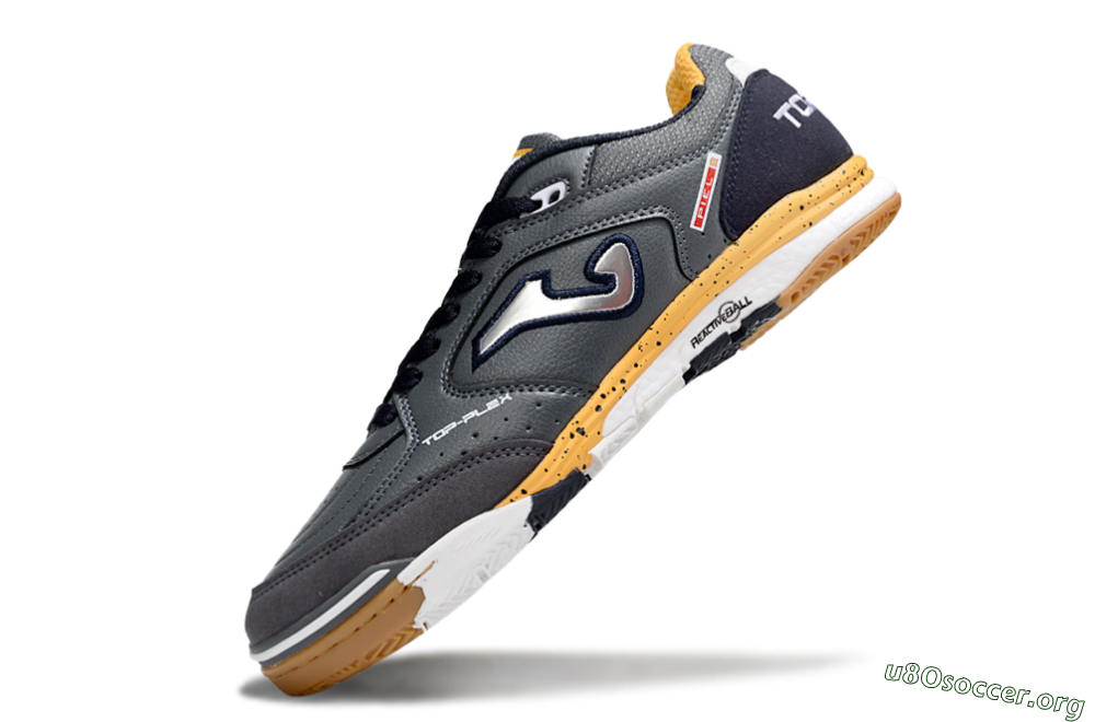 Joma Top Flex IC Football Shoes - Grey/Silver/Black 5