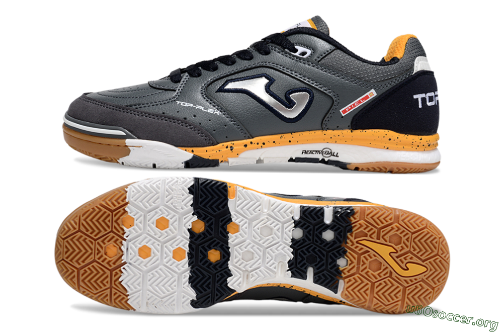 Joma Top Flex IC Football Shoes - Grey/Silver/Black 1