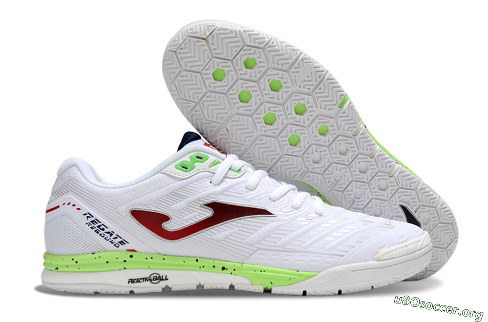 Joma Top Flex IC Football Shoes - White/Red/Yellow 2