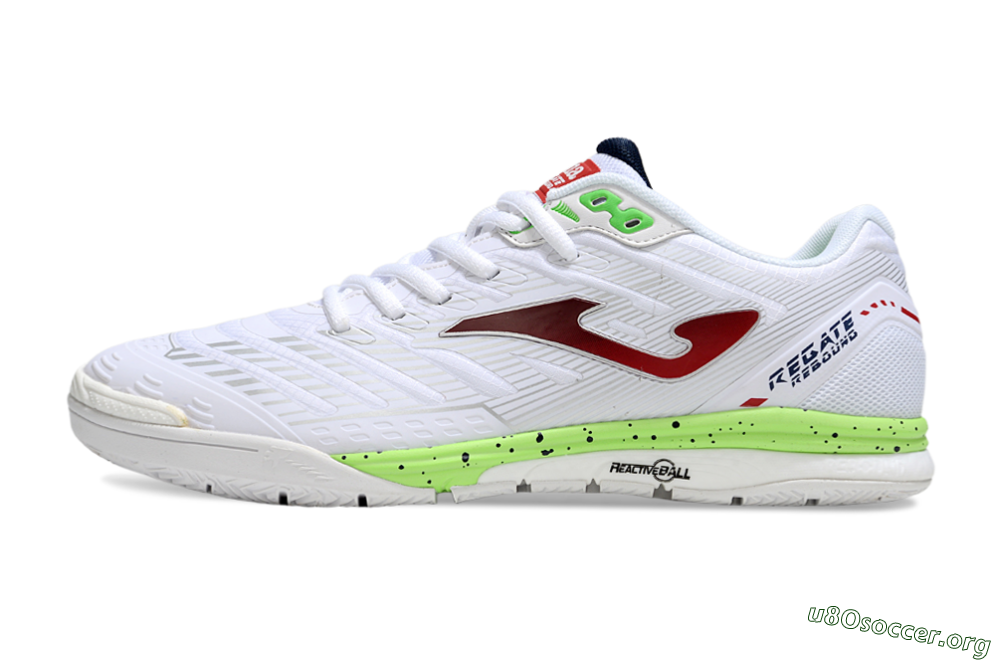 Joma Top Flex IC Football Shoes - White/Red/Yellow 3