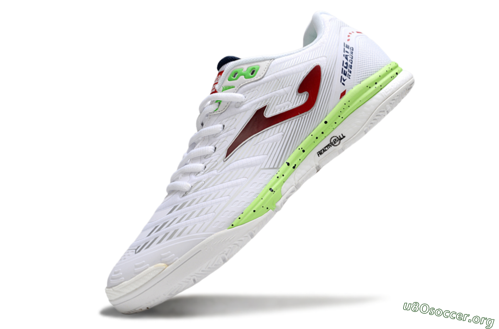 Joma Top Flex IC Football Shoes - White/Red/Yellow 5