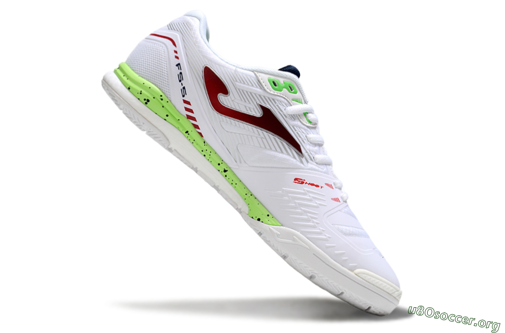 Joma Top Flex IC Football Shoes - White/Red/Yellow 4