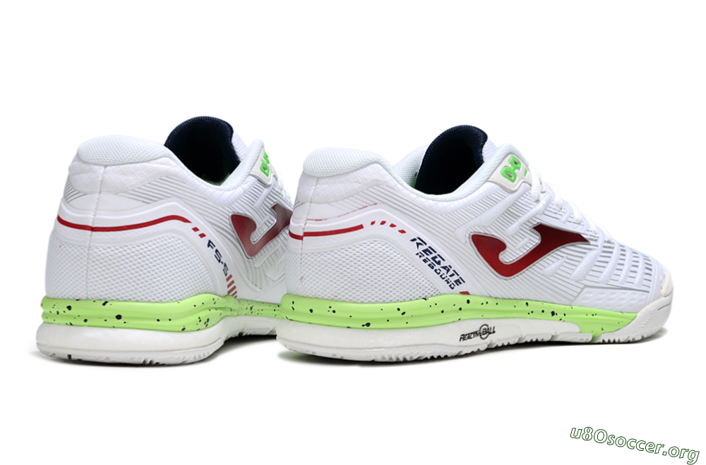 Joma Top Flex IC Football Shoes - White/Red/Yellow 6