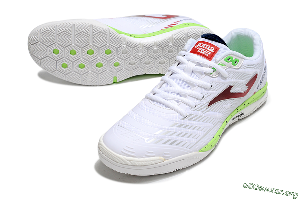 Joma Top Flex IC Football Shoes - White/Red/Yellow 0