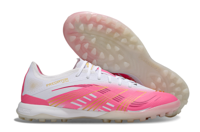 Adidas Predator 25 Elite TF Football Shoes - White/Pink/Gold