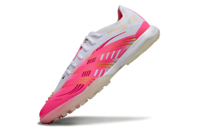 Adidas Predator 25 Elite TF Football Shoes - White/Pink/Gold